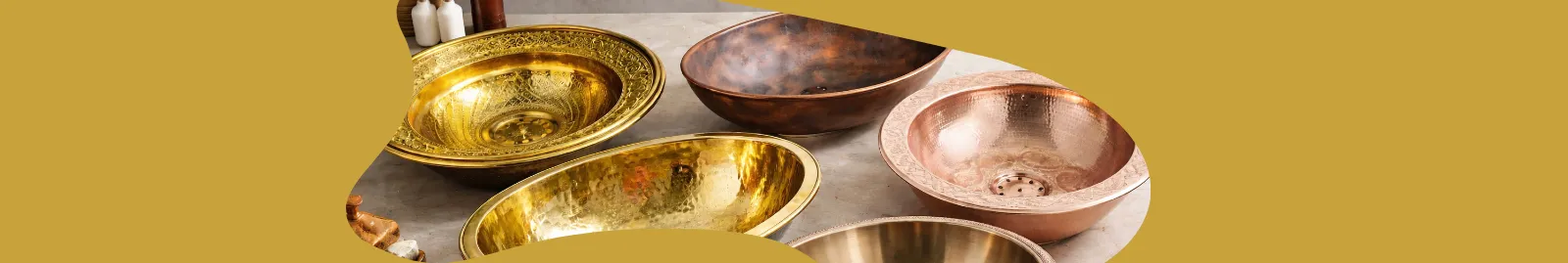 Handmade Moroccan copper vessel sinks crafted by artisans