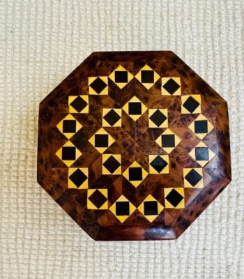 Handmade Moroccan juniper wood jewelry box artisan keepsake