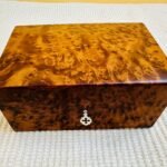 Handmade Thuya Burl Wood Jewelry Box with Lock