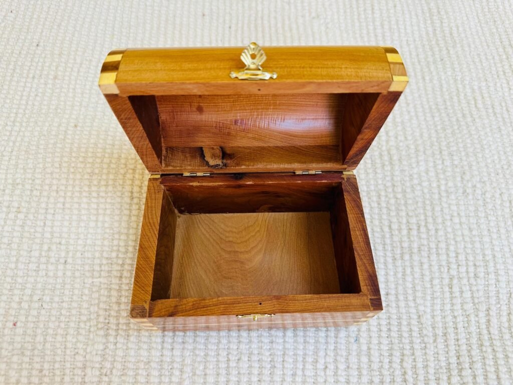 Moroccan artisan jewelry box cedar wood decorative box