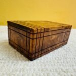 Handmade Moroccan cedar secret sliding puzzle box