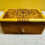 Handmade Moroccan cedar and thuya wood inlay jewelry storage box
