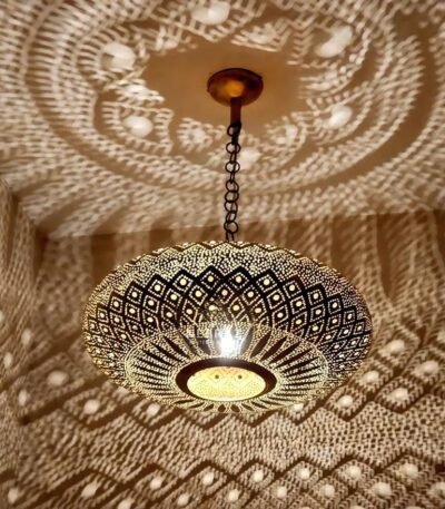 Moroccan handmade copper pendant light artisan ceiling lamp